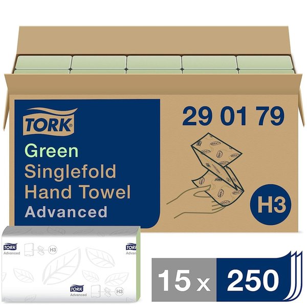 Tork Essuie-mains pliés en V Advanced - 290179 - vert